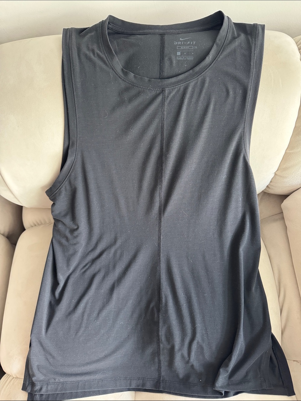 Nike Black Men's  Dri-FIT Sleeveless Training Tank